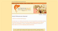 Desktop Screenshot of koerperzeit-praxis.de