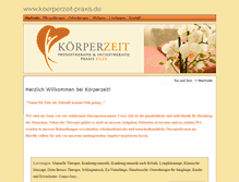 Tablet Screenshot of koerperzeit-praxis.de